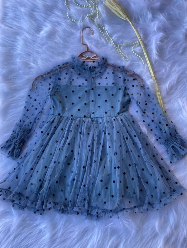 Vestido Tule Bolinha Azul - Image 2